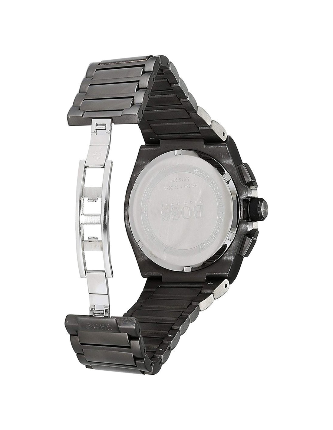 Montre Homme Hugo Boss 1513361 Acier Gris Anthracite Détails Rouges vue 2