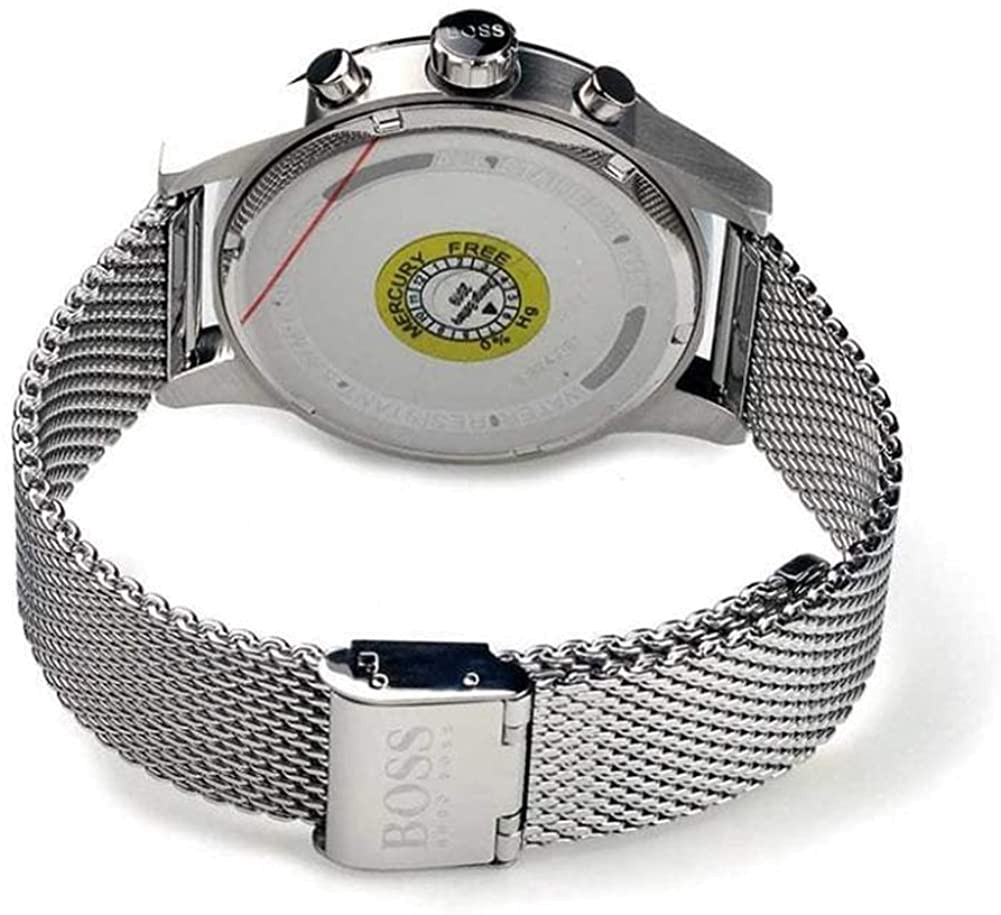 Montre Hugo Boss Homme 1513440 Chronographe Cadran Anthracite Bracelet Maille Milanaise vue 3