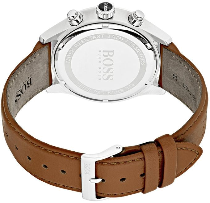 Montre Hugo Boss 1513475 Bracelet Cuir Perforé Marron vue 4