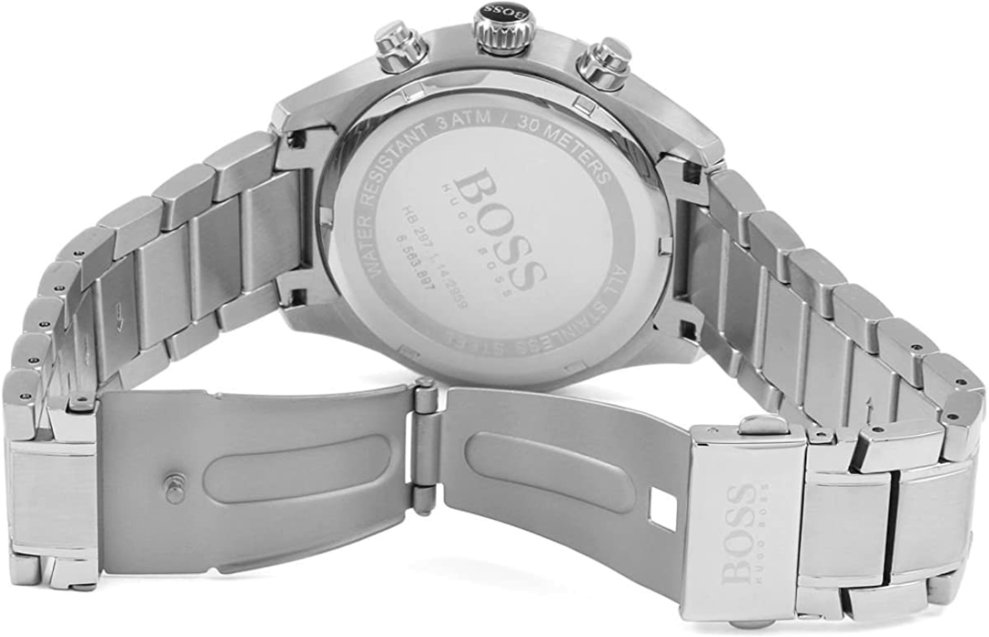 Montre Homme Hugo Boss 1513477 Chronographe Sport Cadran Noir Acier vue 4