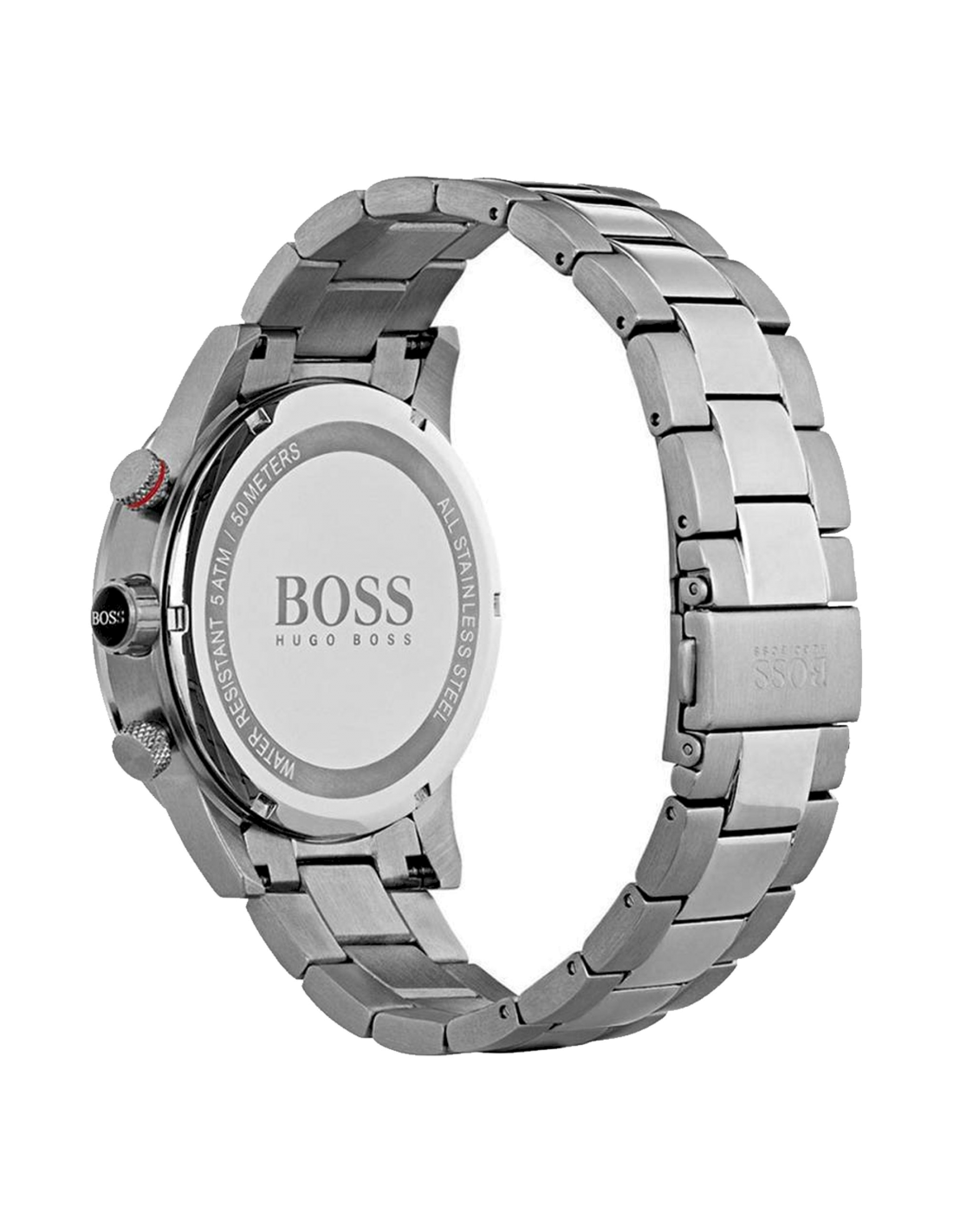 Montre Homme Hugo Boss 1513509 Acier Argenté Cadran Noir et Rouge vue 3