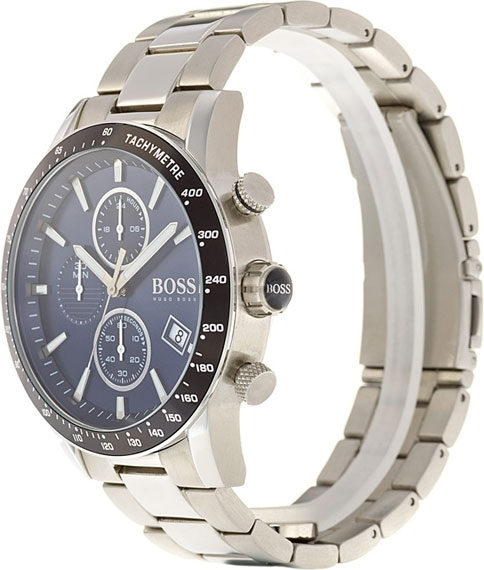 Montre Homme Hugo Boss 1513510 Chronographe Cadran Bleu Bracelet Acier vue 2