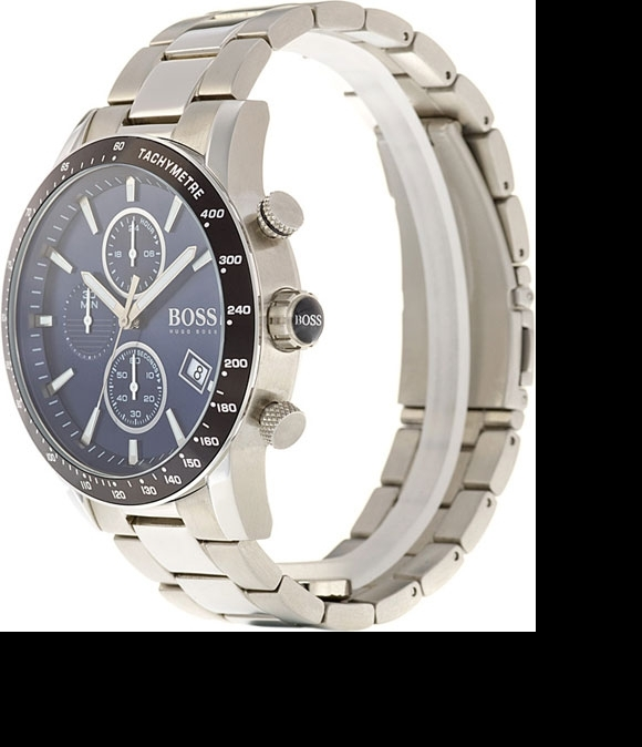 Montre Homme Hugo Boss 1513510 Chronographe Cadran Bleu Bracelet Acier vue 3