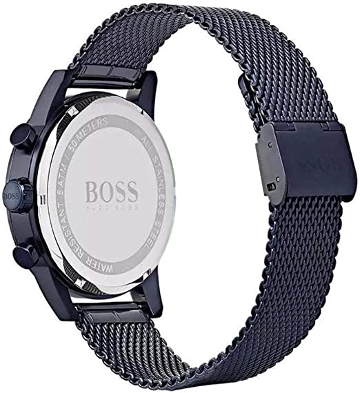 Bracelet noir en cuir de la montre Hugo Boss 1513538 — Montres Outlet