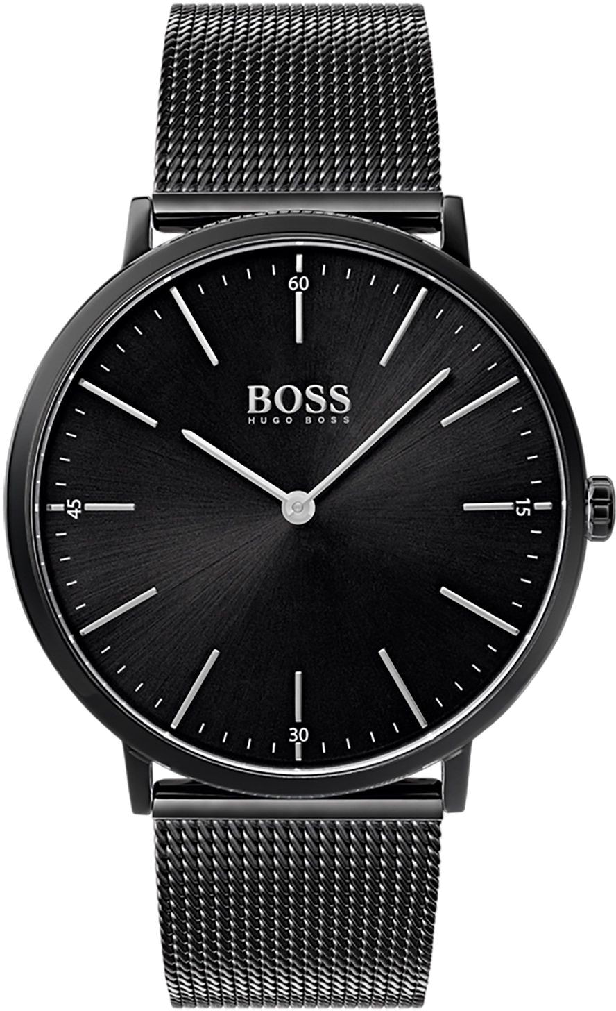 Montre Homme Hugo Boss Horizon 1513542 Extra-Plate Noire Maille Milanaise