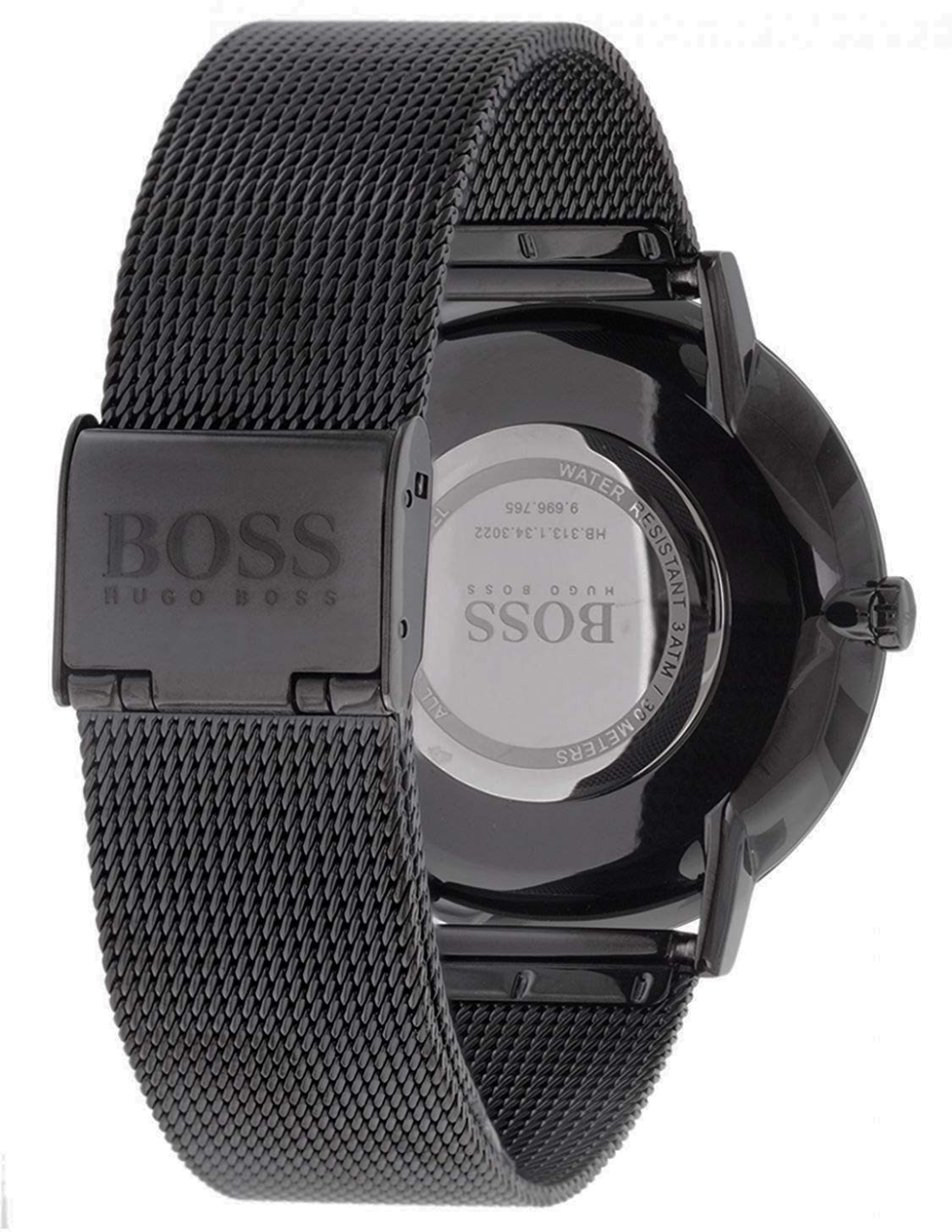 Montre Homme Hugo Boss Horizon 1513542 Extra-Plate Noire Maille Milanaise vue 4