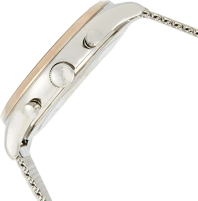 Montre Homme Hugo Boss Companion 1513549 Cadran Gris Acier Maille Milanaise vue 2