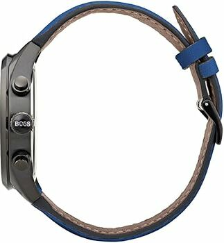 Montre Homme Hugo Boss 1513563 Grand Prix Chronographe Acier Noir et Bracelet Silicone Bleu vue 3