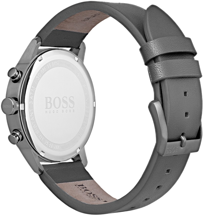 Montre Homme Hugo Boss Architectural 1513570 Chronographe Acier Brossé Cadran et Bracelet Gris Anthracite vue 2
