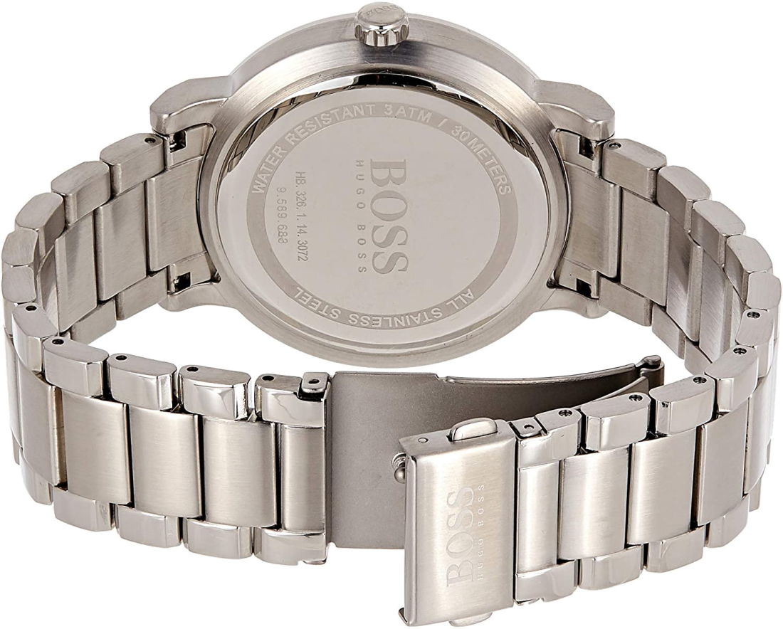 Détail du bracelet en acier de la montre Hugo Boss 1513597 — Montres Outlet