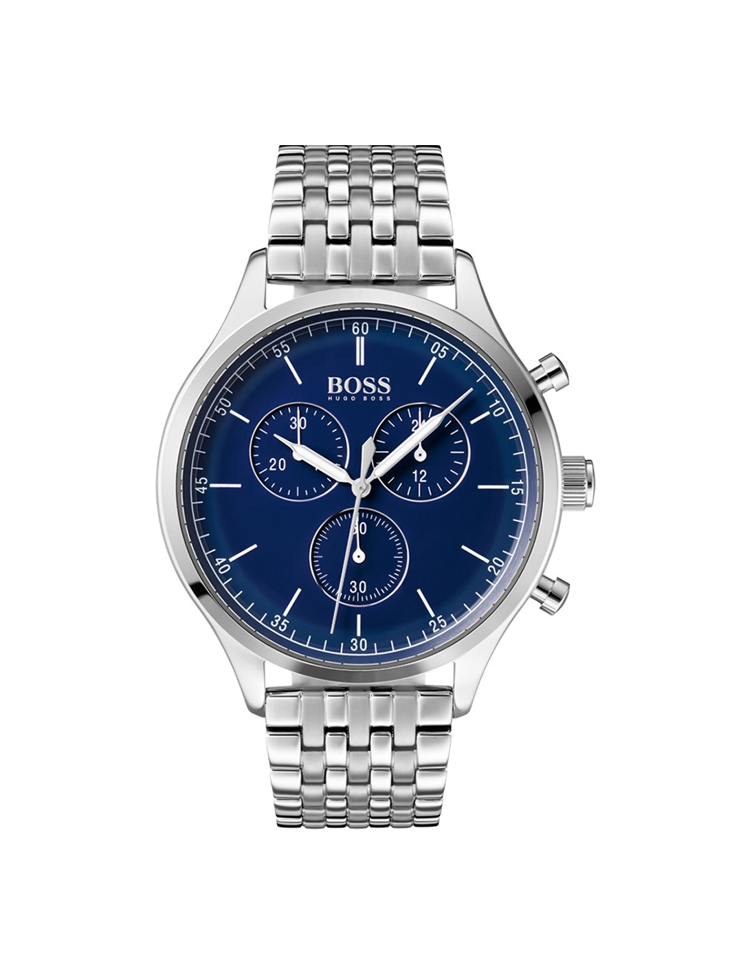 Montre Homme Hugo Boss 1513653 Chronographe Cadran Émail Bleu Acier