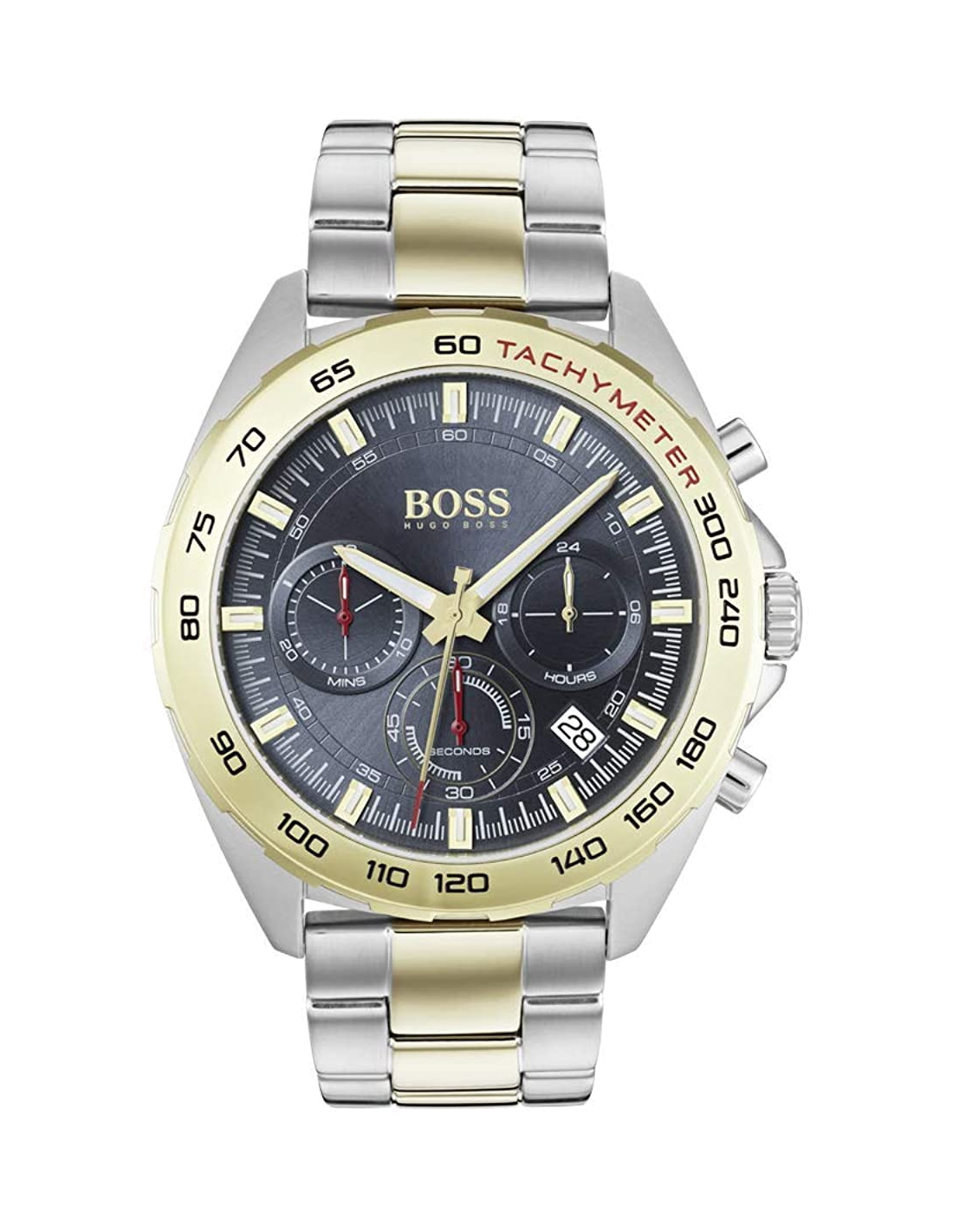 Montre Homme Hugo Boss 1513667 Chronographe Acier Inox Argent/Or Cadran Bleu