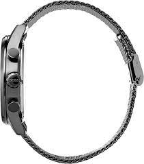 Montre Hugo Boss Navigator 1513674 pour Homme, Cadran Gris 44mm, Bracelet Maille Milanaise Acier vue 3