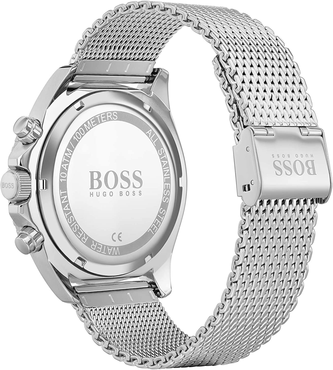 Montre Homme Hugo Boss 1513742 Edition Ocean - Cadran Noir, Boîtier Argent, Bracelet Maille Milanaise vue 2