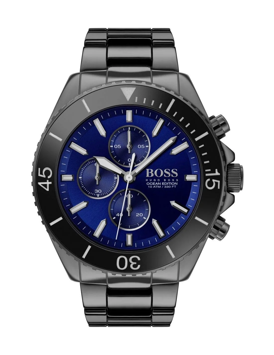 Montre Homme Hugo Boss 1513743 Ocean Cadran Bleu et Lunette Noire