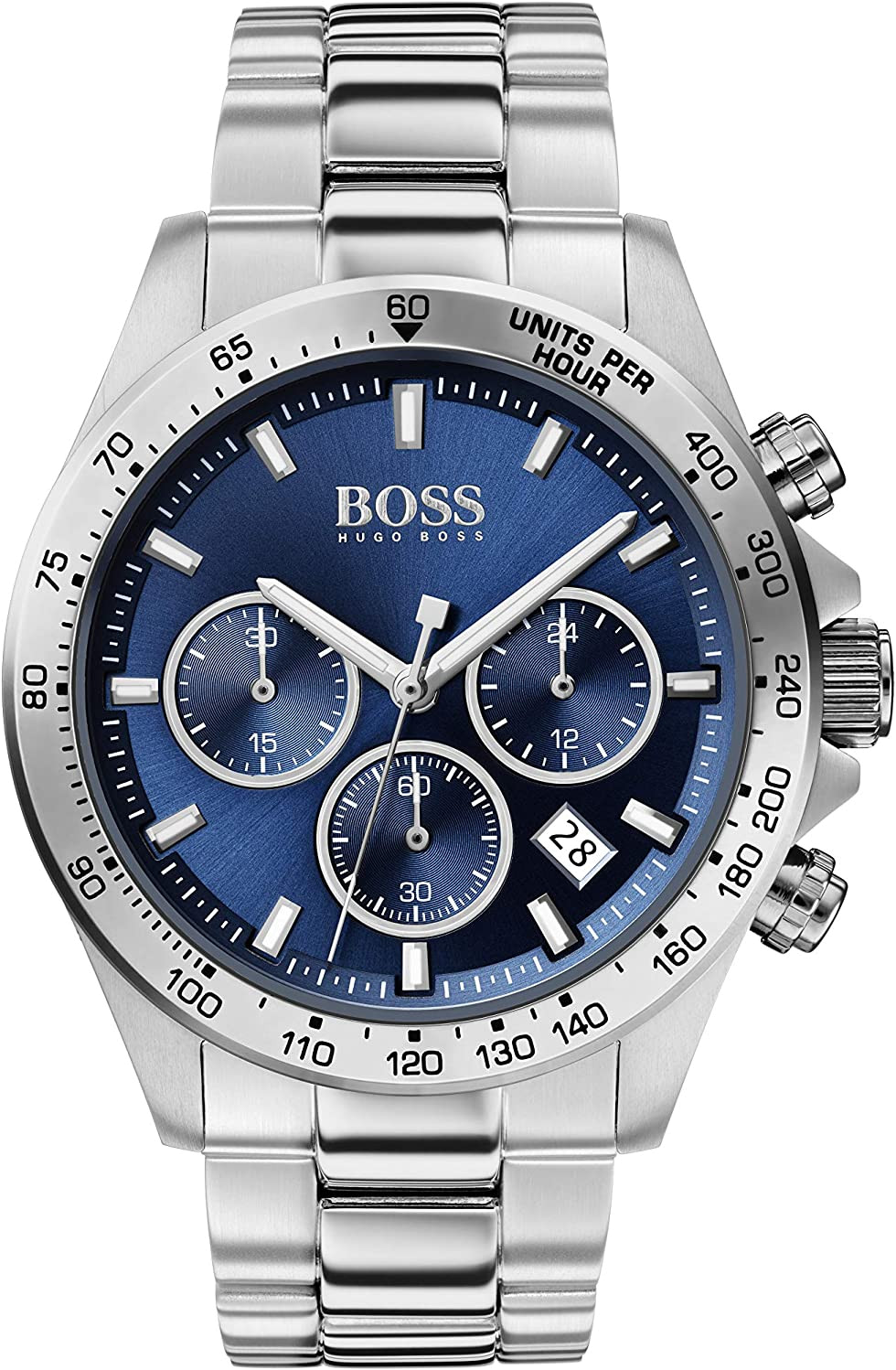 Montre Homme Hugo Boss 1513755 Chronomètre Sport Cadran Bleu Acier