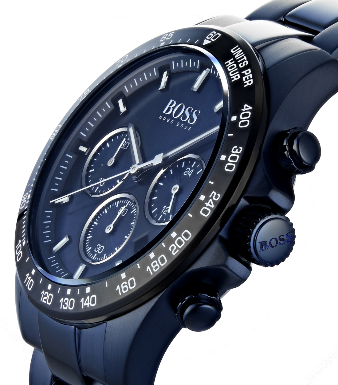 Montre Homme Hugo Boss 1513758 Chronographe Acier Cadran Bleu Nuit vue 2