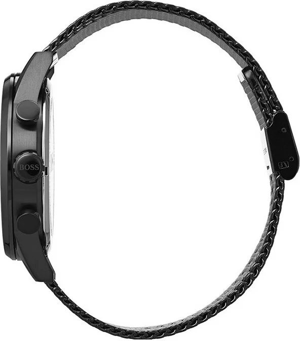 Montre Homme Hugo Boss 1513769 Jet - Cadran Bleu & Bracelet Maille Milanaise Noir vue 3