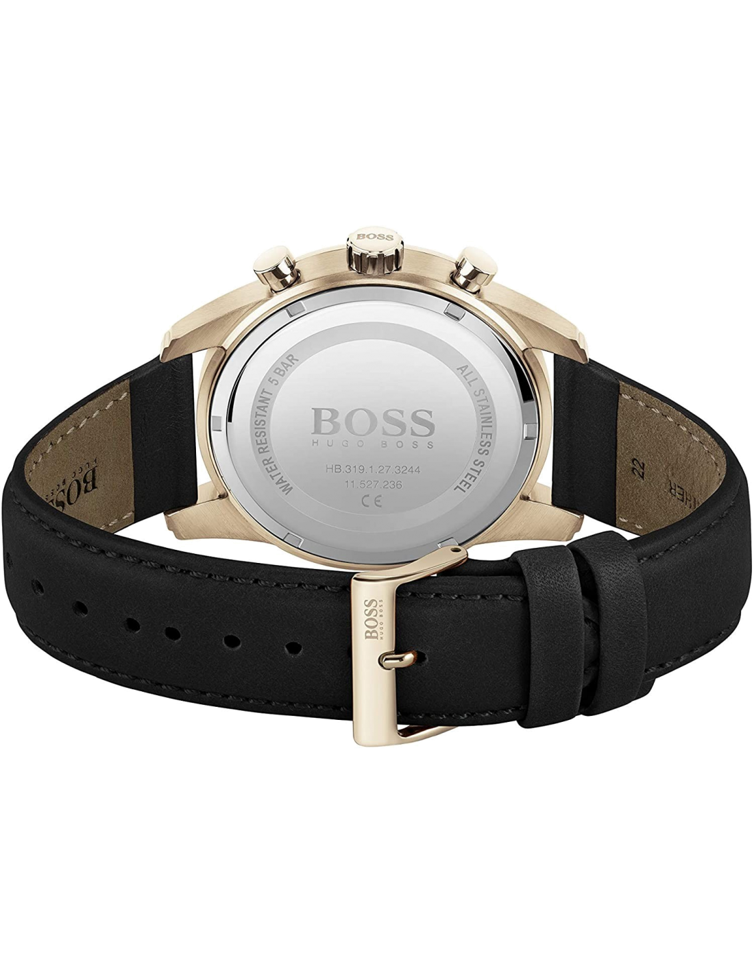 Montre Homme Hugo Boss Skymaster 1513783 Cadran Bleu Bracelet Cuir Noir vue 3