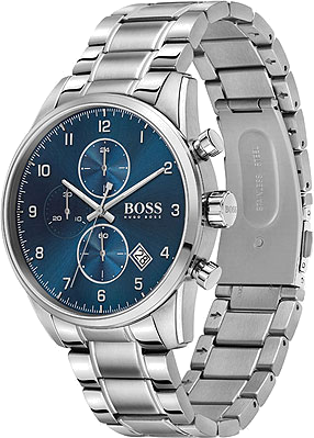 Montre Homme Hugo Boss Skymaster 1513784 Cadran Bleu Acier Inoxydable Chronographe vue 2