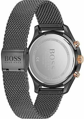 Montre Homme Hugo Boss 1513811, Cadran et Maille Milanaise Noire vue 3