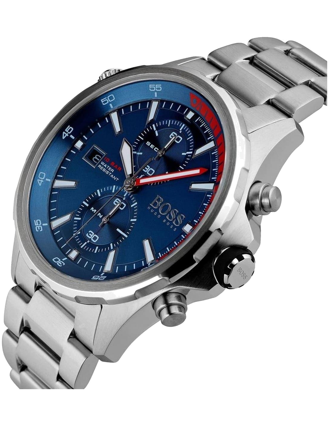 Montre Homme Hugo Boss Globetrotter 1513823 Chronographe Cadran Bleu Bracelet Acier vue 2