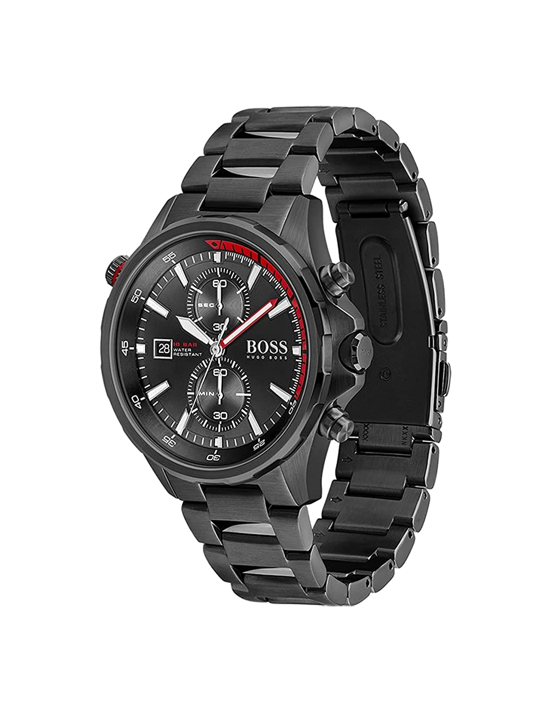 Montre Homme Hugo Boss Globetrotter 1513825 Chronographe Noir Acier vue 2