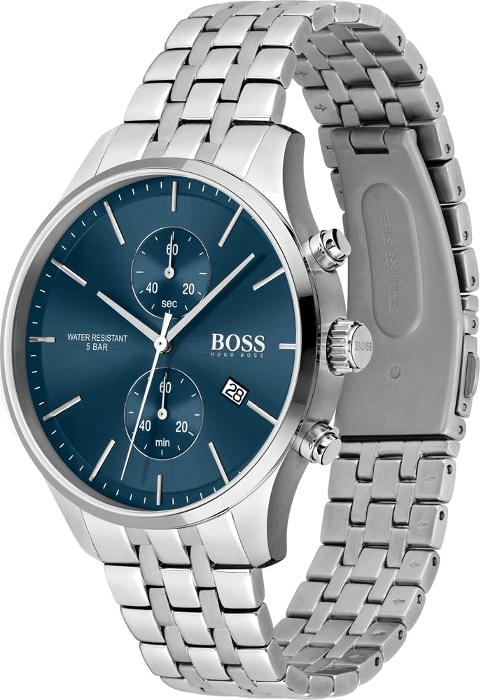 Montre Homme Hugo Boss Associate 1513839 - Chronographe Cadran Bleu Acier vue 2