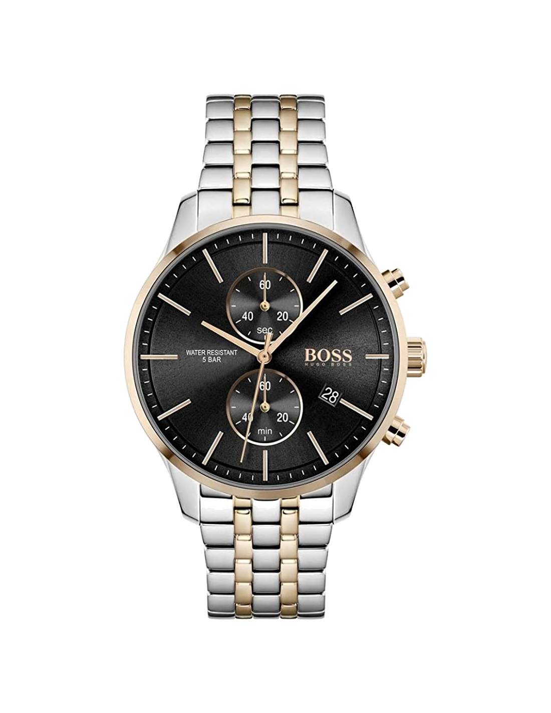Montre Homme Hugo Boss Associate 1513840 Chronographe Acier Bicolore Argent/Or Rose