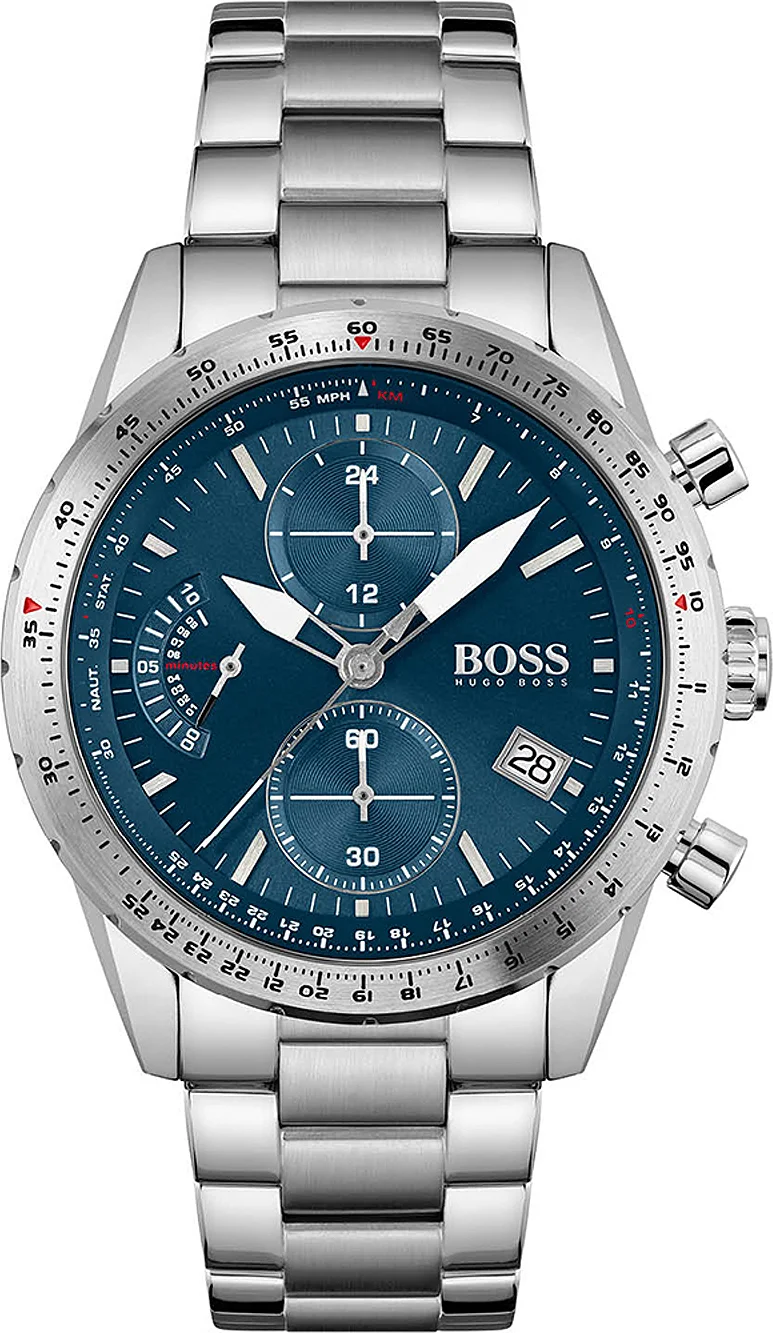Montre Homme Hugo Boss Pilot Edition 1513850 chronographe cadran bleu