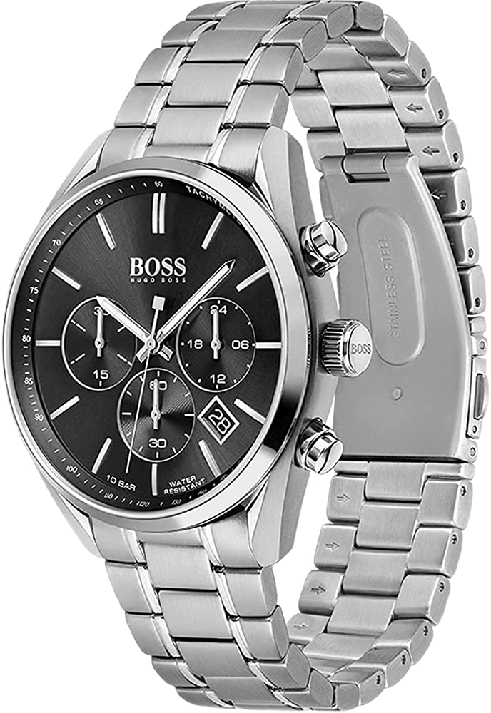 Montre Homme Hugo Boss Associate 1513871 chronographe cadran noir vue 2