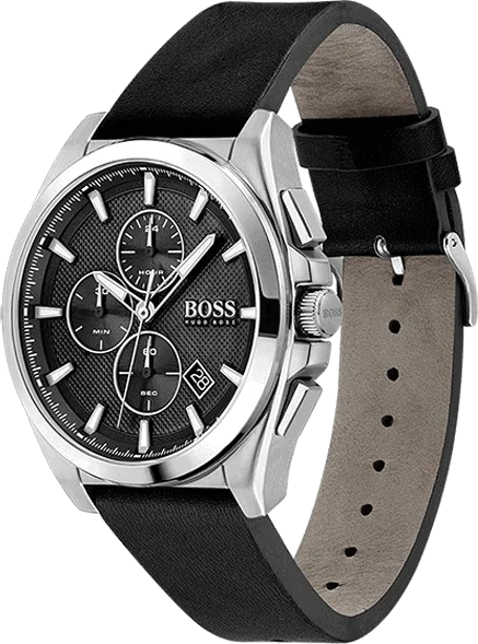 Montre Homme Hugo Boss Grandmaster 1513881 - Chronographe Cadran Noir Bracelet Cuir vue 2