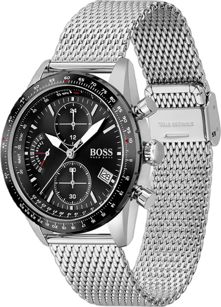 Montre Homme Hugo Boss Pilot Edition 1513886 Chronographe Cadran Noir Boîtier Acier vue 2