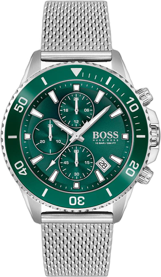 Montre Homme Hugo Boss Admiral 1513905 Chronographe Cadran Vert Acier