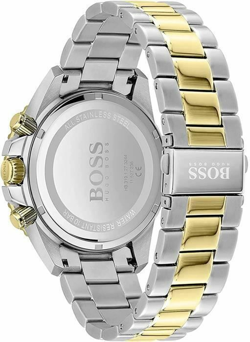 Montre Homme Hugo Boss Admiral 1513908 chronographe bicolore cadran noir vue 3