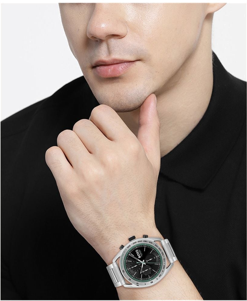 Montre Hugo Boss 1514023 Center Court Acier et Cadran Noir vue 6