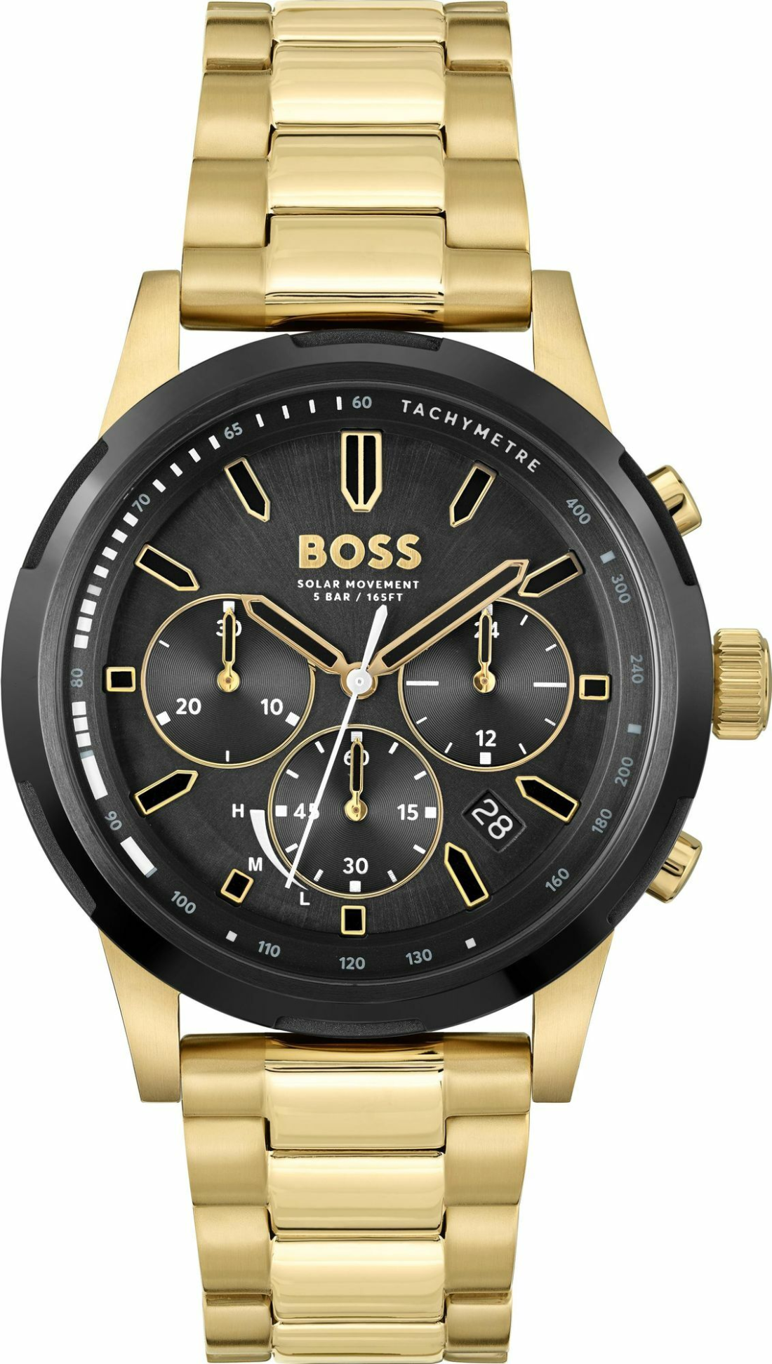 Montre Homme Hugo Boss 1514033 - Boîtier Bicolore Acier/Or & Cadran Noir Multifonctions