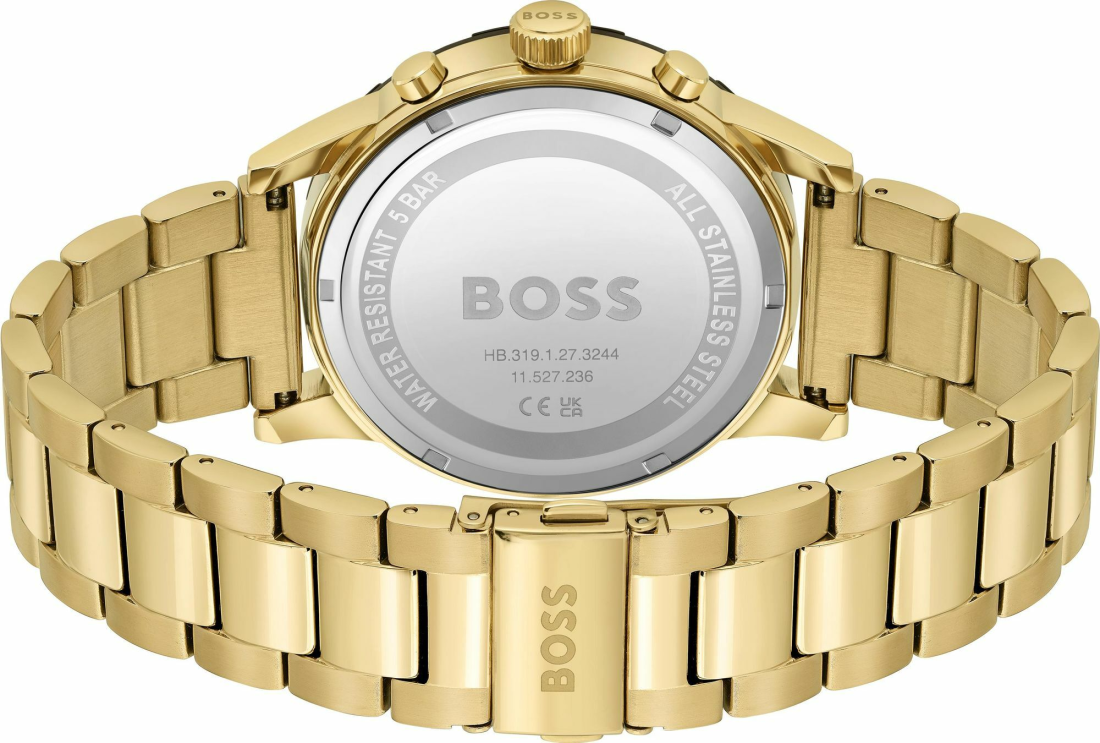 Montre Homme Hugo Boss 1514033 - Boîtier Bicolore Acier/Or & Cadran Noir Multifonctions vue 3