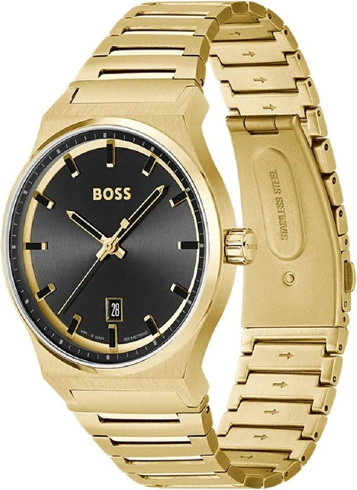 Montre Homme Hugo Boss 1514077 - Boîtier Acier Doré 41mm, Cadran Noir Soleillé vue 2