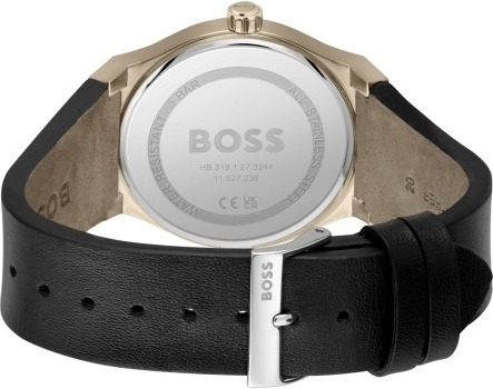 Montre Hugo Boss 1514080 Candor Homme - Boîtier Bronze, Cadran Vert, Bracelet Cuir Noir vue 3