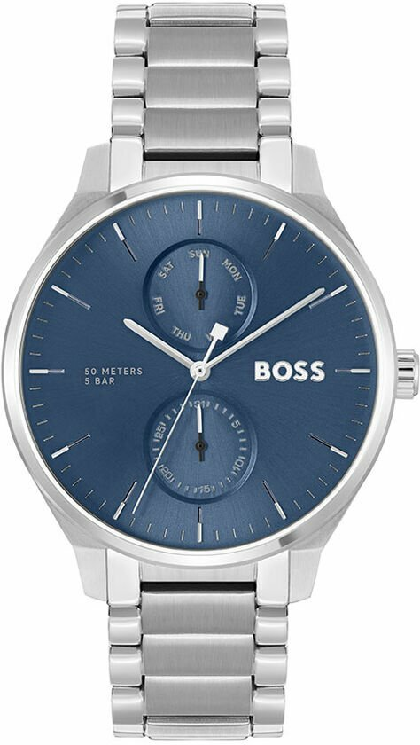 Montre Homme Hugo Boss 1514106 Acier Argenté Cadran Bleu Texturé