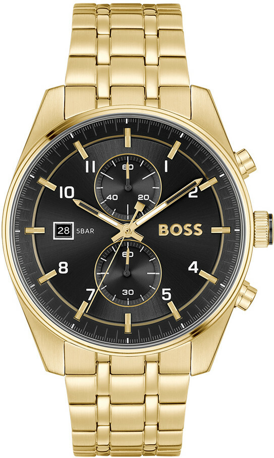 Montre Homme Hugo Boss 1514152 Skytraveller - Boîtier Or & Cadran Noir
