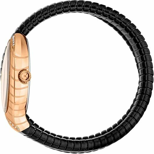 Montre Femme Just Cavalli JC1L248M0085 Signature Snake - Cadran Noir, Acier Noir et Or Rose vue 2