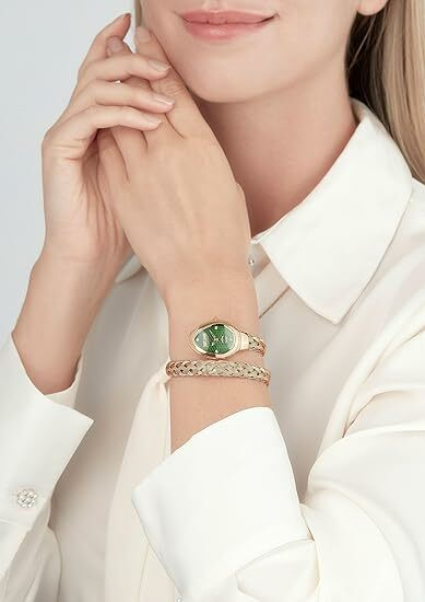 Montre Just Cavalli JC1L264M0045 Acier Rose Gold et Cadran Vert vue 4