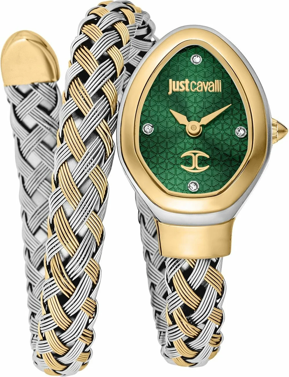 Montre Just Cavalli JC1L264M0065 Acier Bicolore et Cadran Vert
