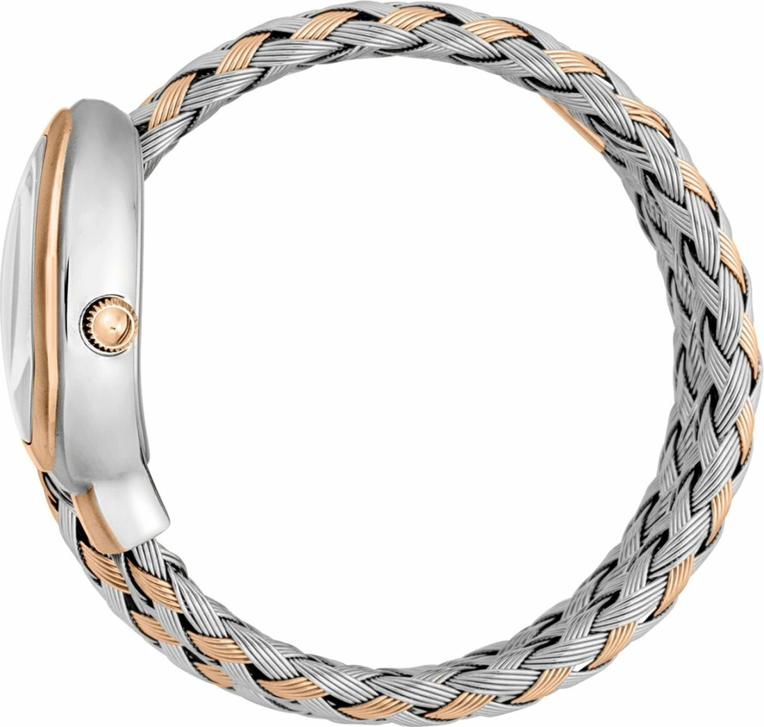 Montre Femme Just Cavalli JC1L264M0075 Bicolore Argent & Or Rose Motif Serpent vue 3