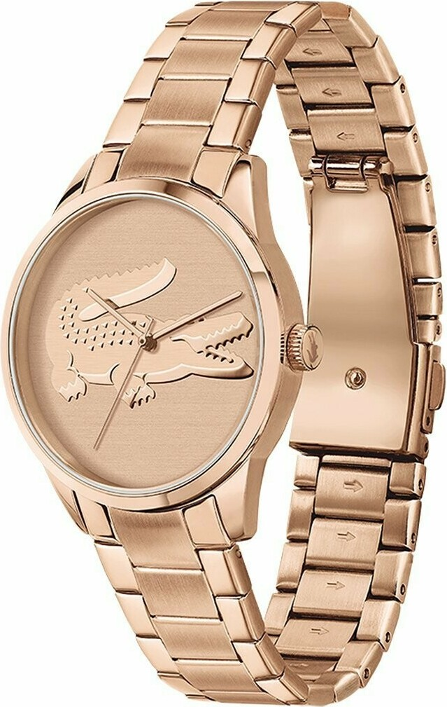 Montre Femme Lacoste Ladycroc 2001172 bracelet acier or rose vue 2