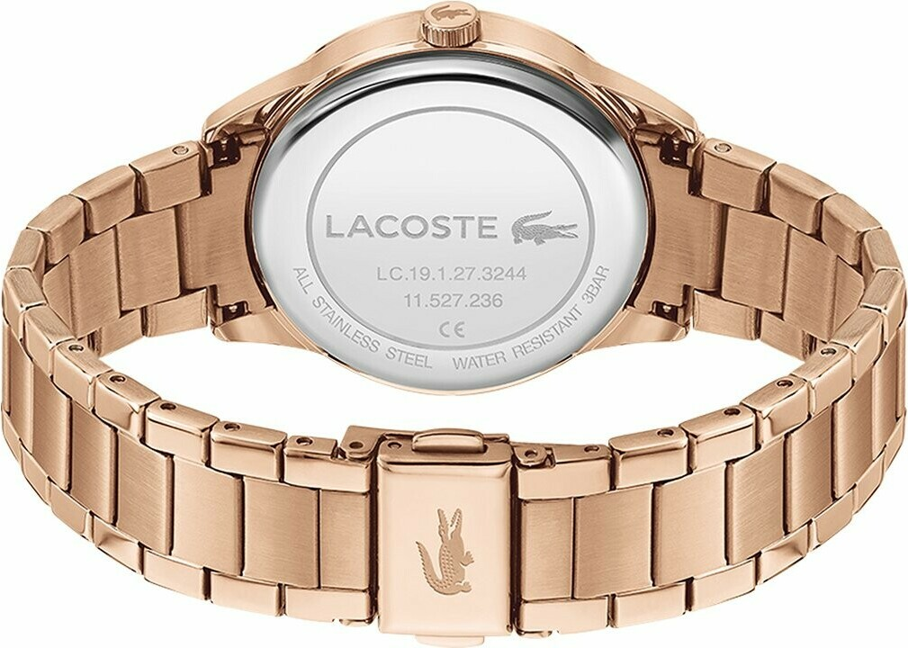 Montre Femme Lacoste Ladycroc 2001172 bracelet acier or rose vue 3