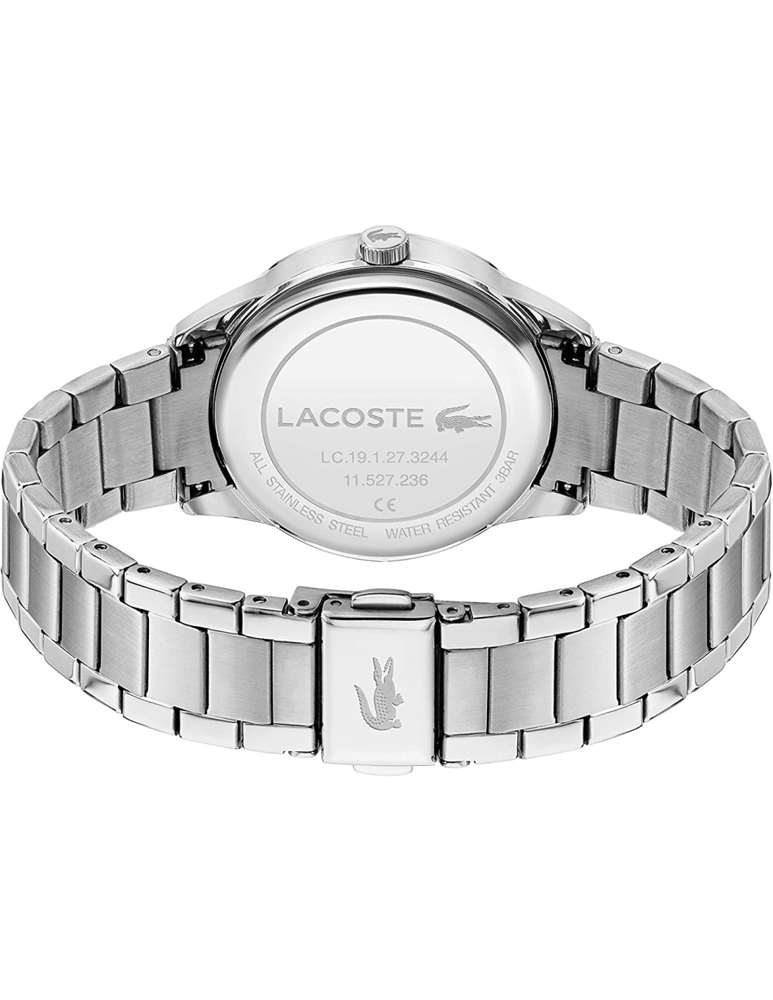 Montre Lacoste LadyCroc 2001174 pour Femme, Cadran Gris et Bracelet Acier Inoxydable Argent vue 2