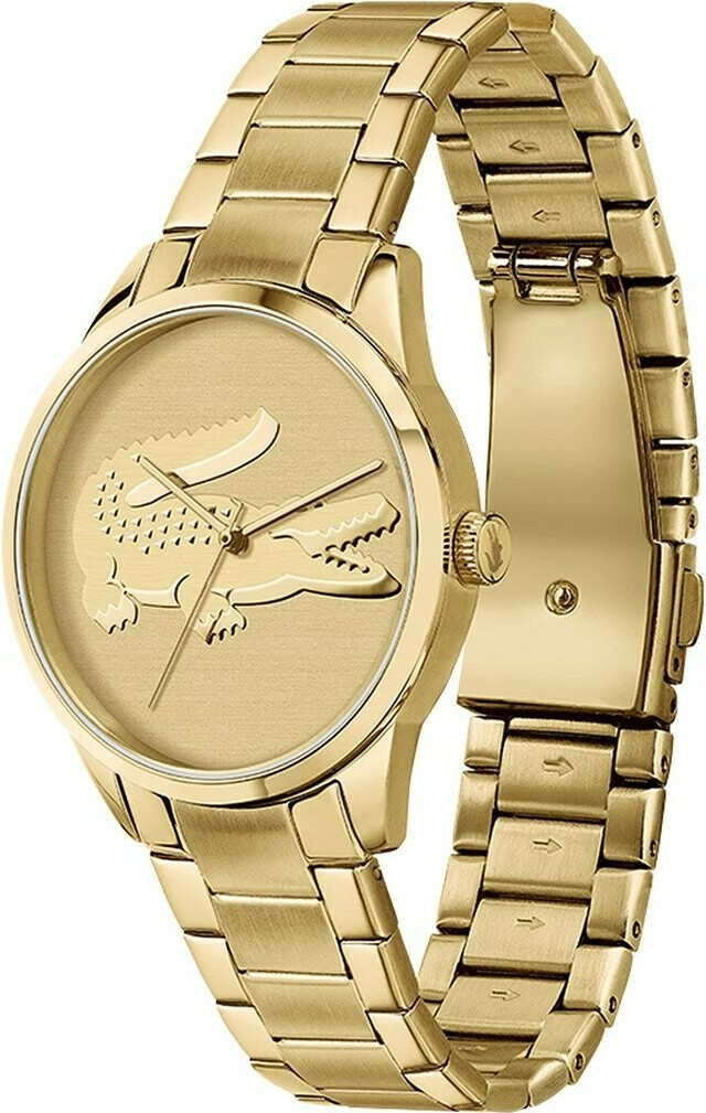 Montre Femme Lacoste Ladycroc 2001175 - Boîtier et bracelet acier doré vue 2